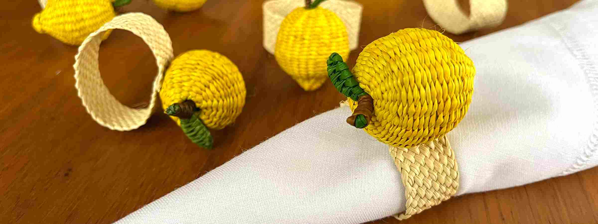 Lemon napkin rings