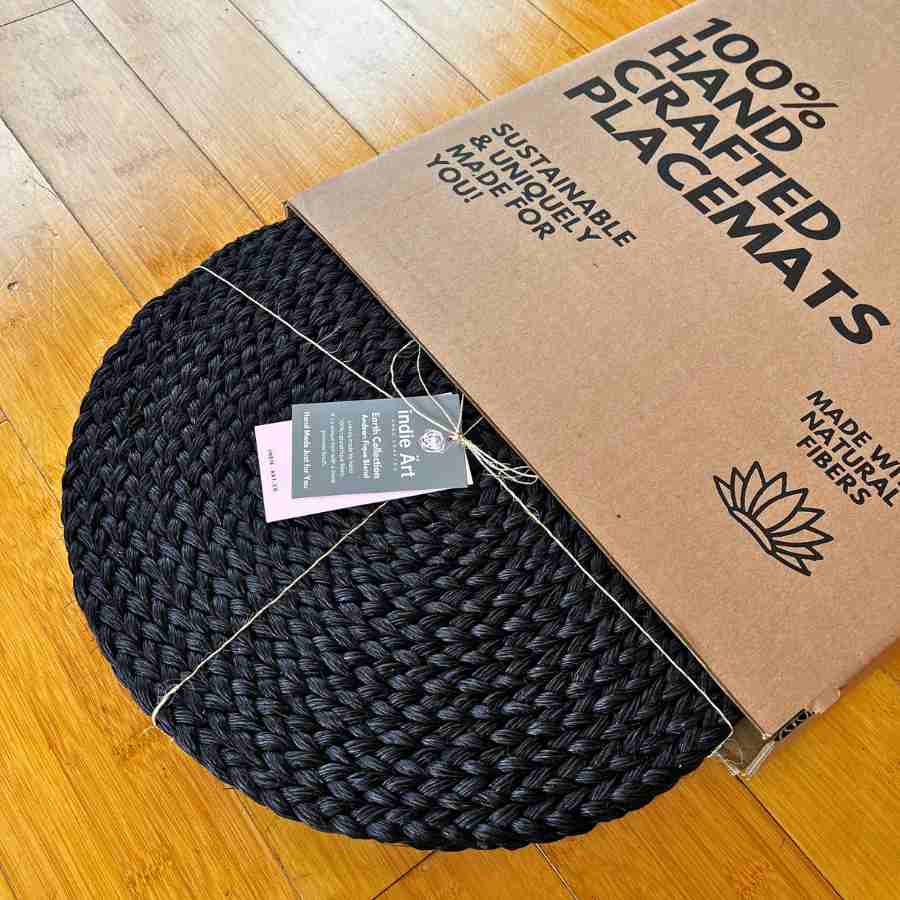 black round placemats