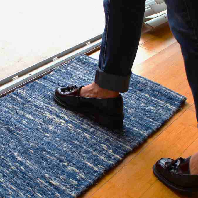 Blue Sisal Rug Livingroom Indoor Door Mat