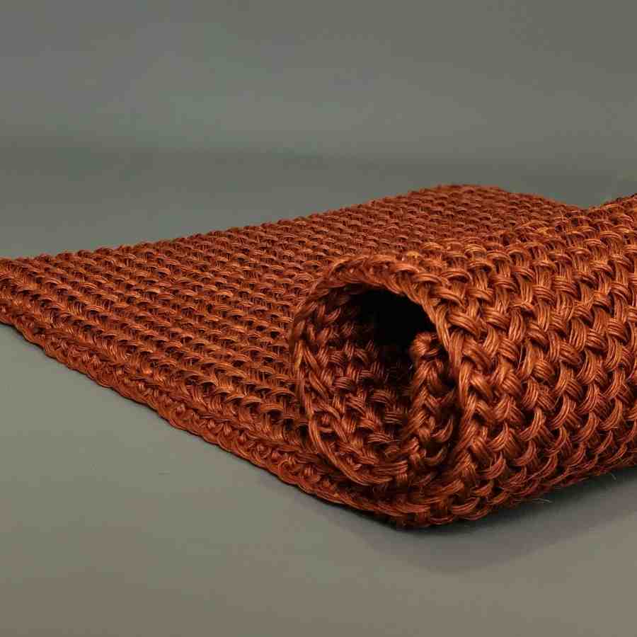 copper color sisal rug