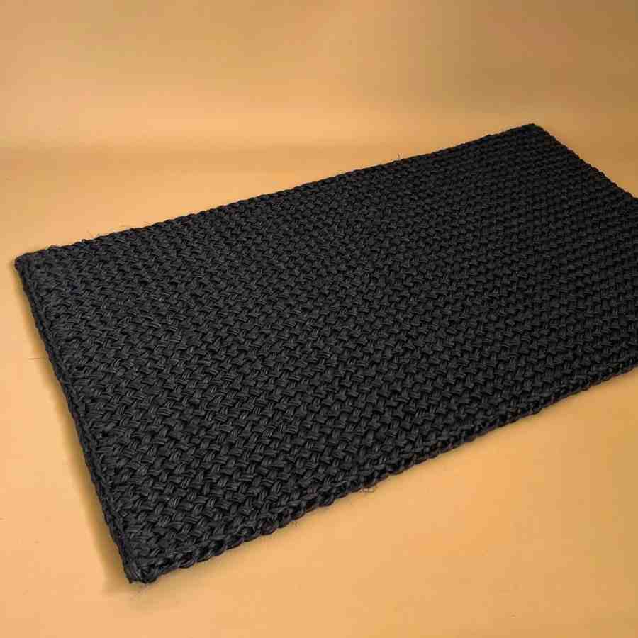 2x3 natural black sisal rug