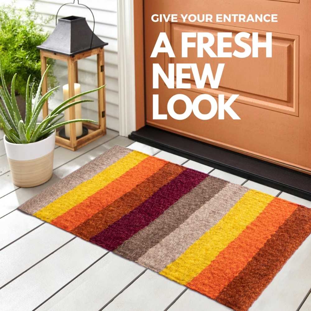 orange sisal rug Indoor DoorMat 