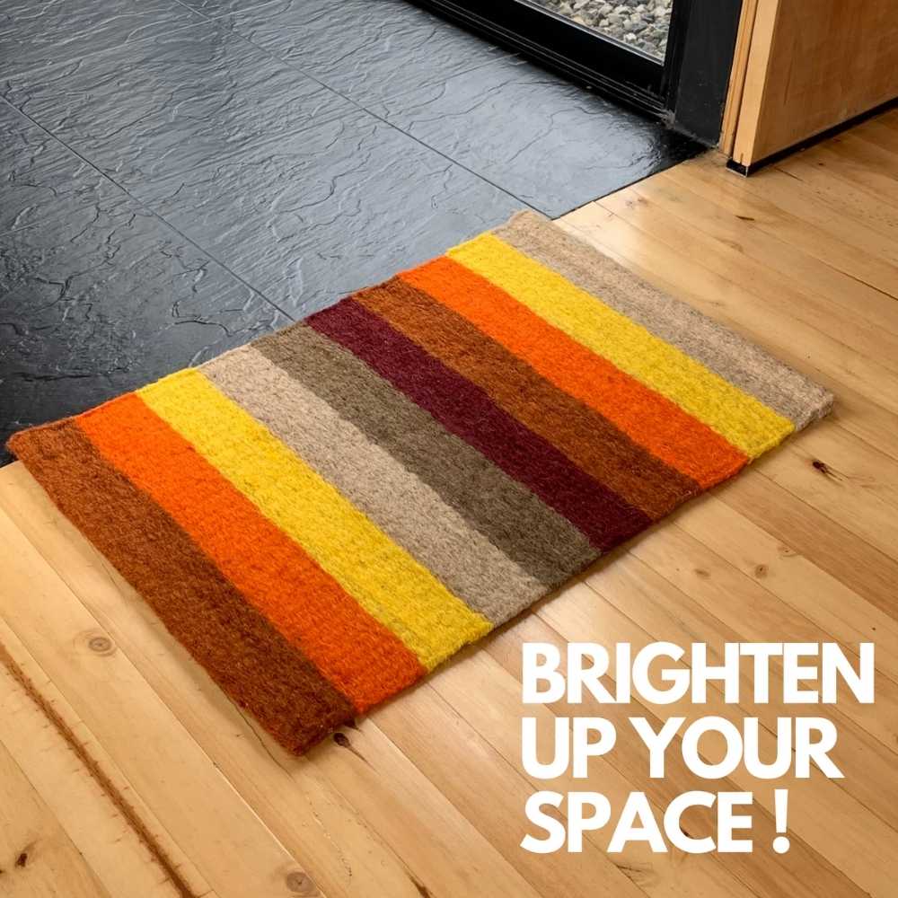 Indoor DoorMat orange sisal rug balcony