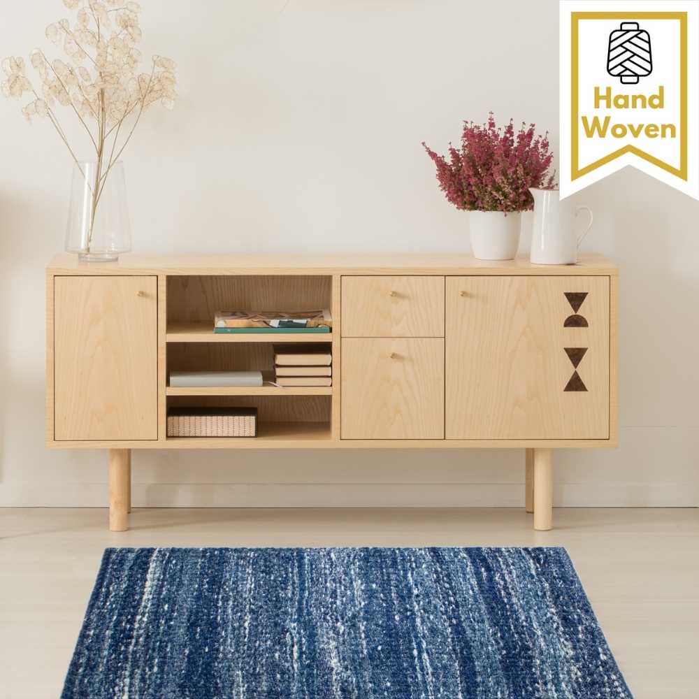 2x4 blue sisal rug