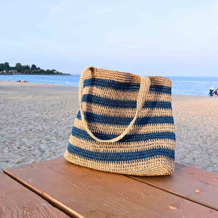 Blue Stripes Tote Bag