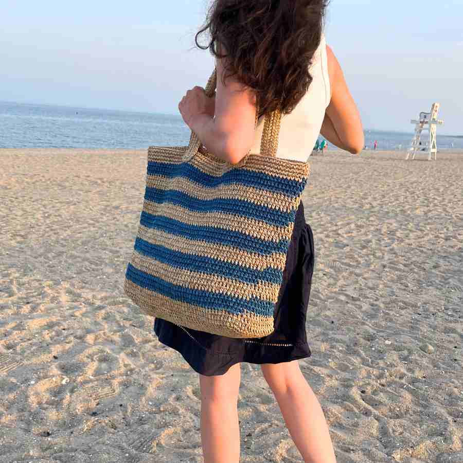 Blue Stripes Tote Bag