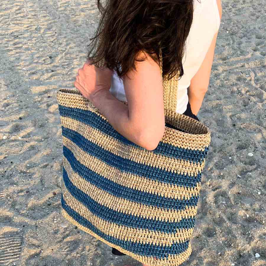 Blue Stripes Tote Bag