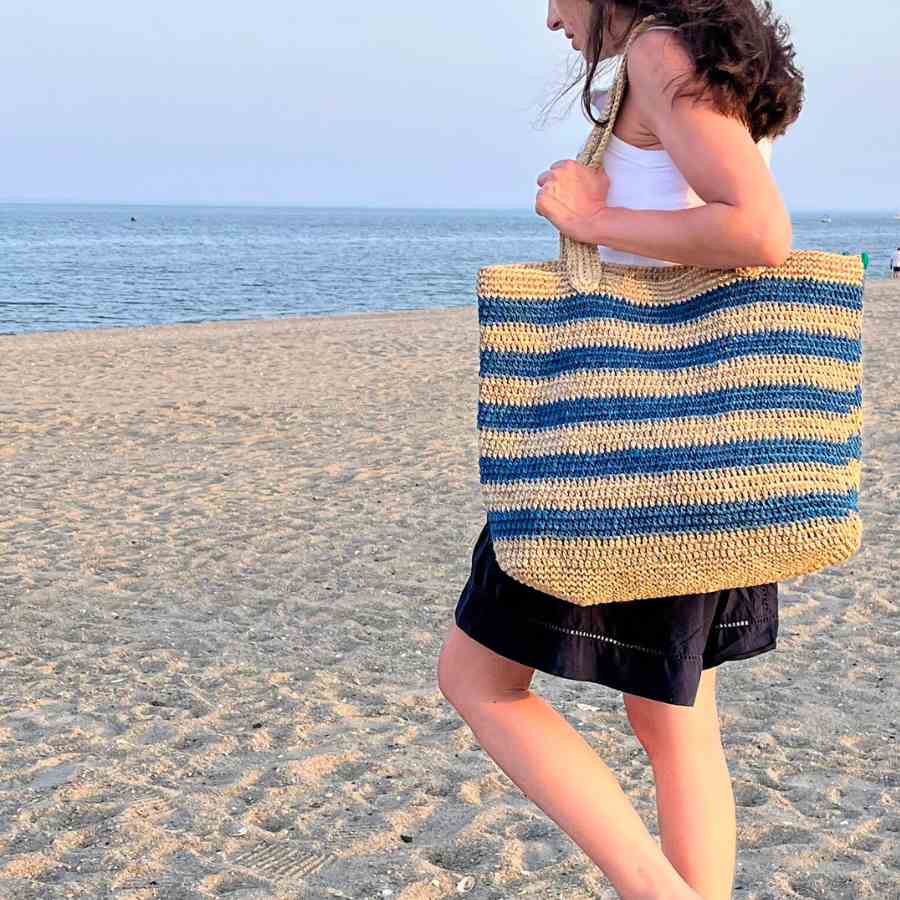 Blue Stripes Tote Bag