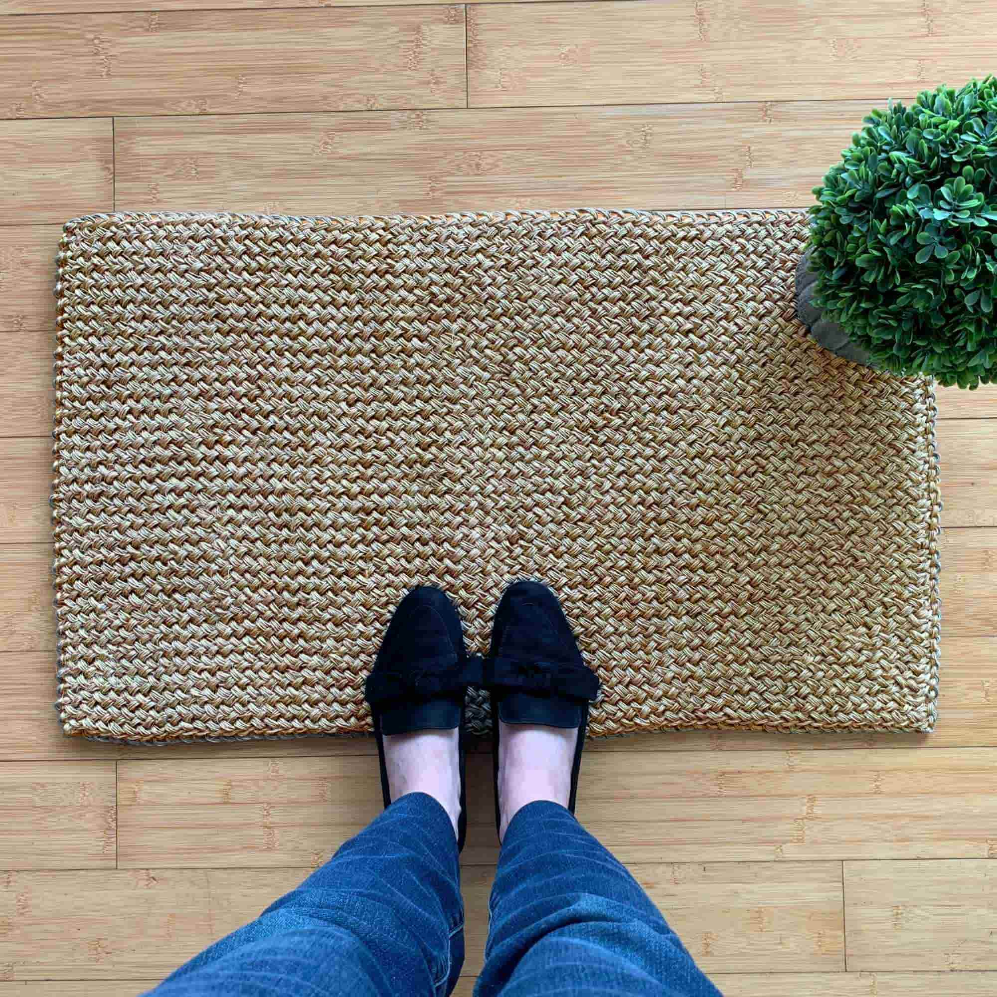 handwoven door mat