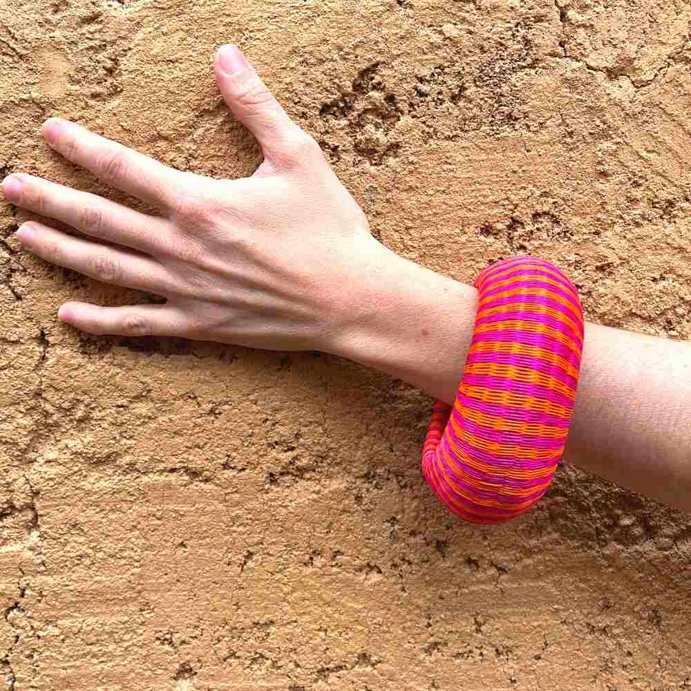 Wide Bracelet Pink Zebra - Fashion Accesories