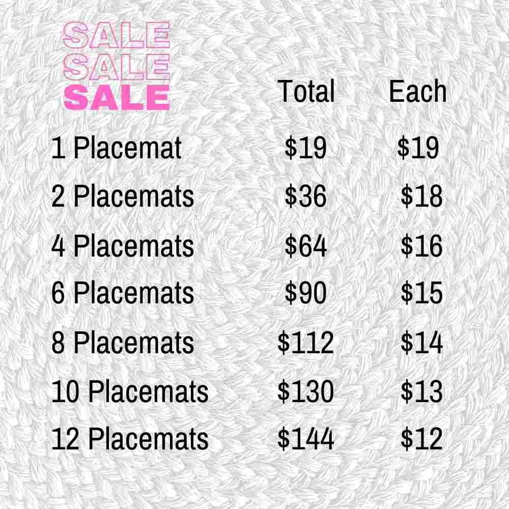 placemats sale