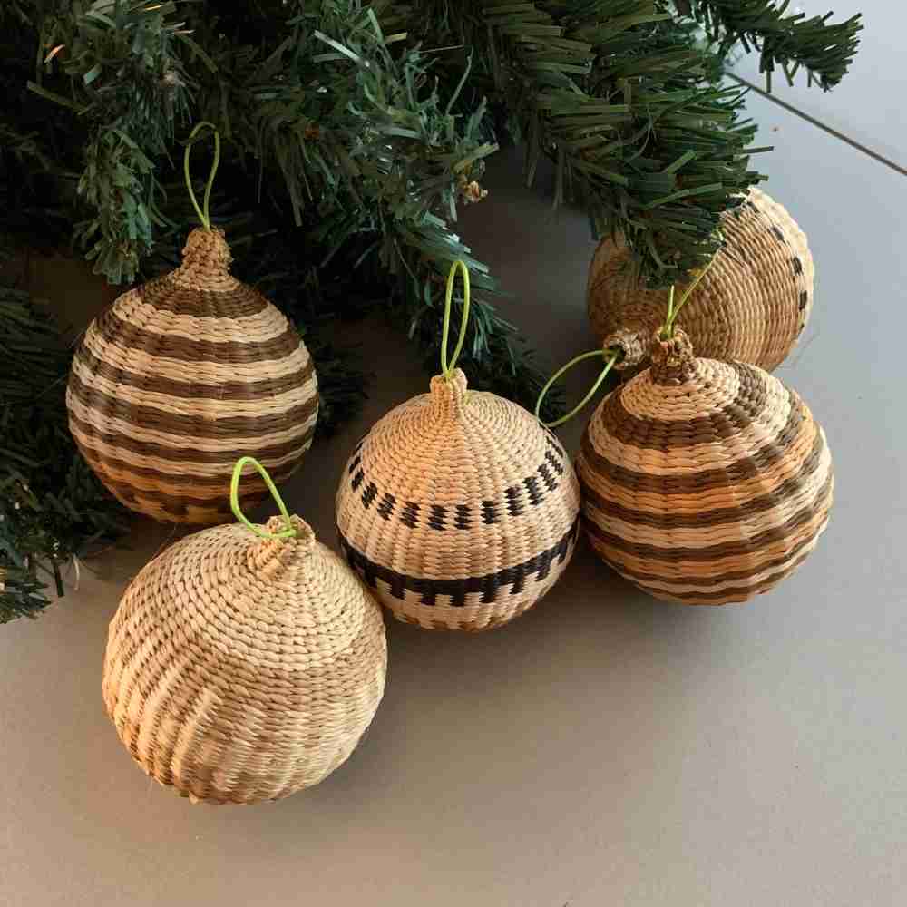 Christmas balls earthy tone