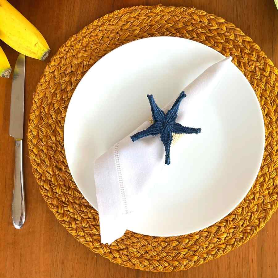blue starfish napkin ring