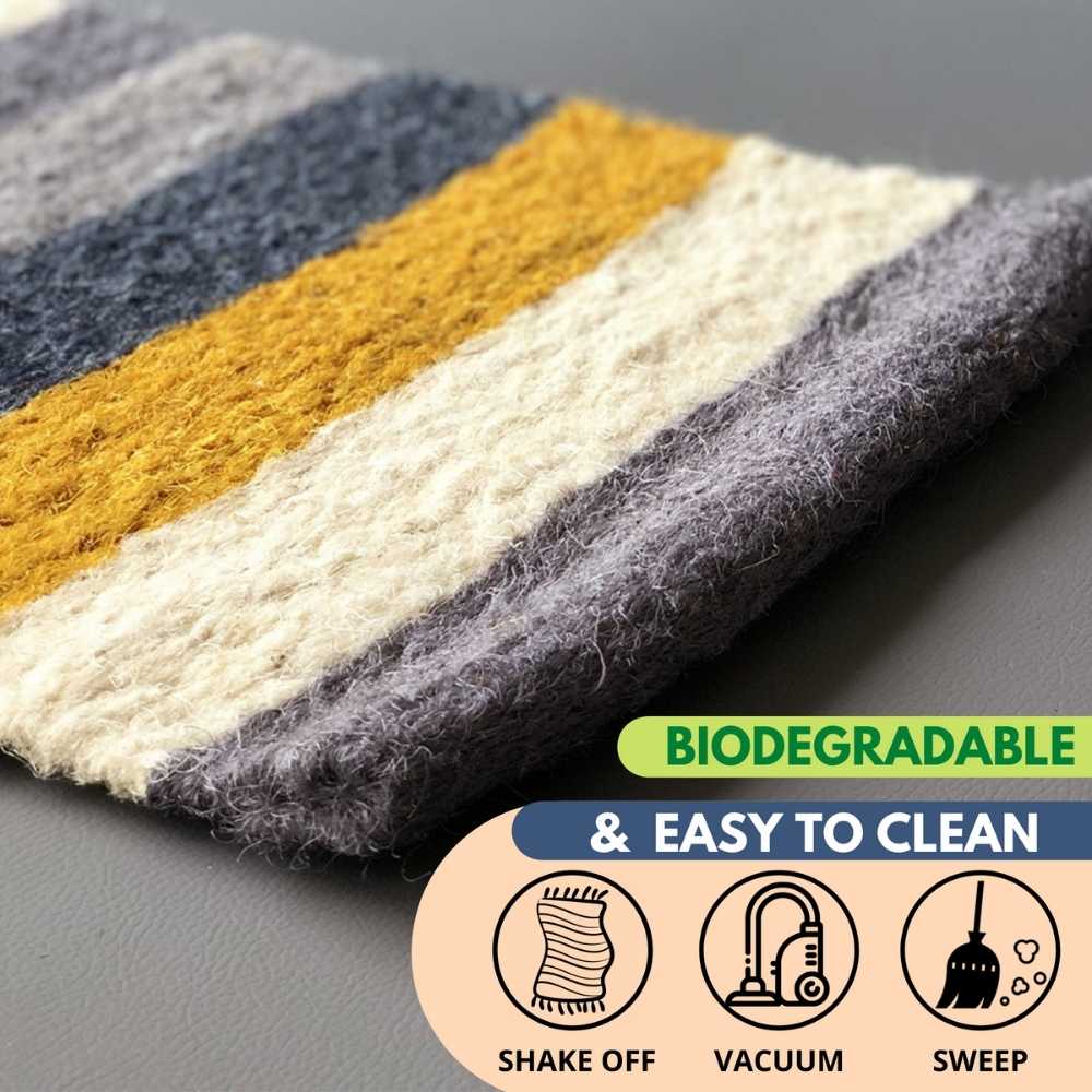 Indoor Door Mat grey boho sisal rug
