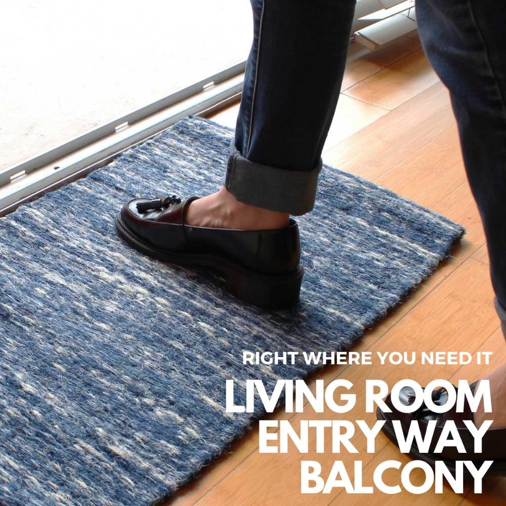 Blue Sisal Rug Livingroom Indoor Door Mat