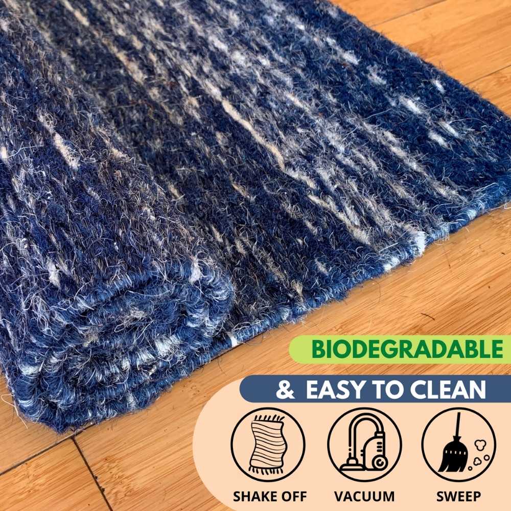 Blue Sisal Rug Entryway Indoor Door Mat