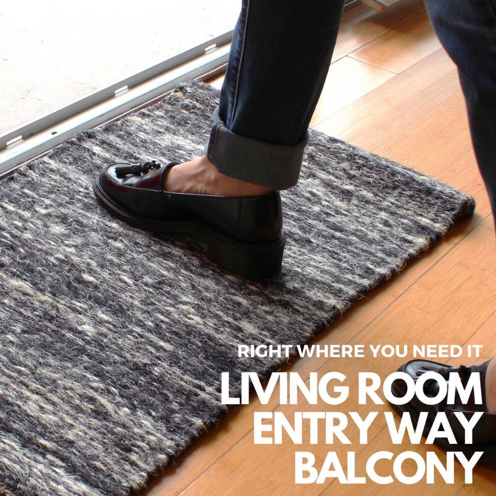 Indoor Door Mat Black Sisal Rug Balcony