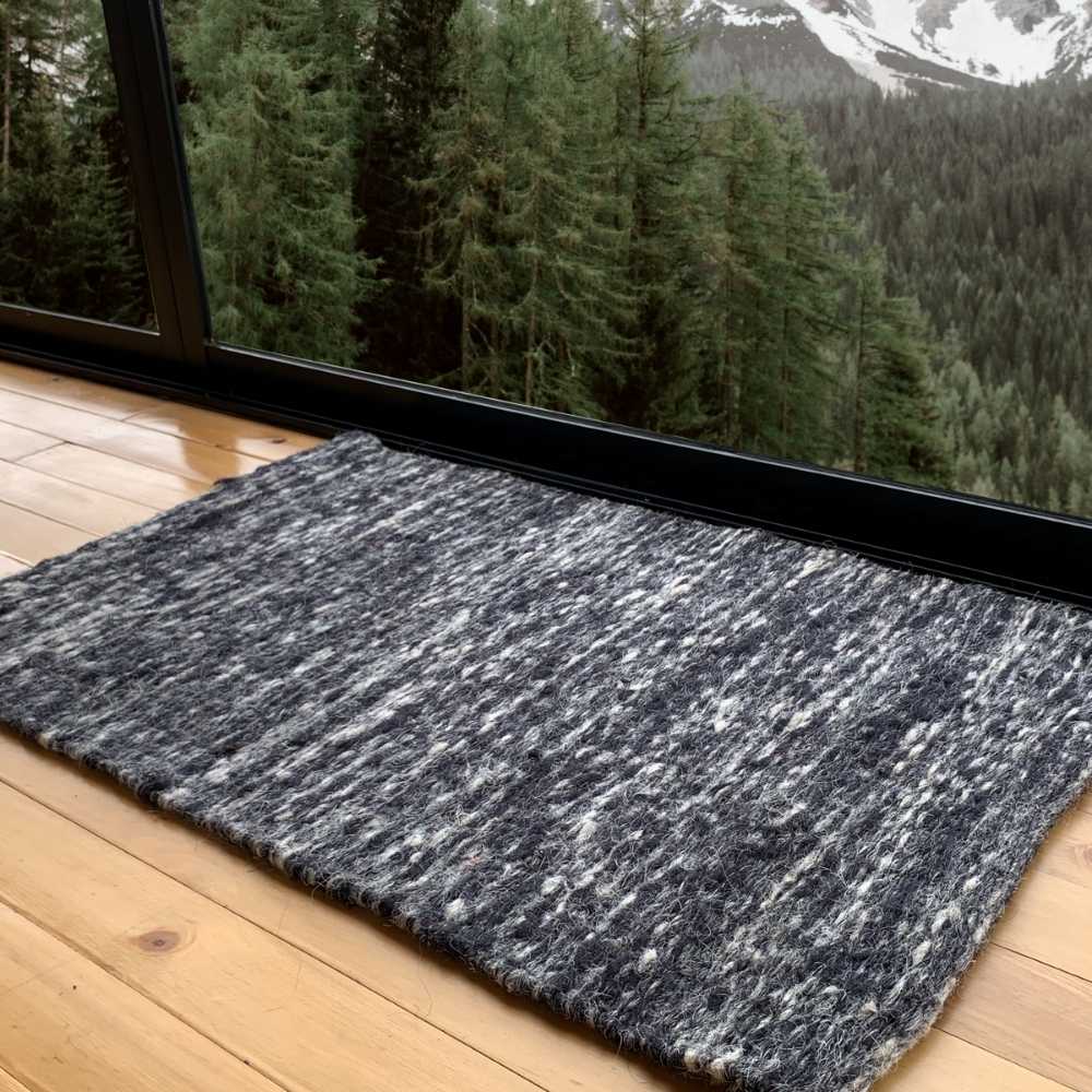 Black Sisal Rug Livingroom Indoor Door Mat