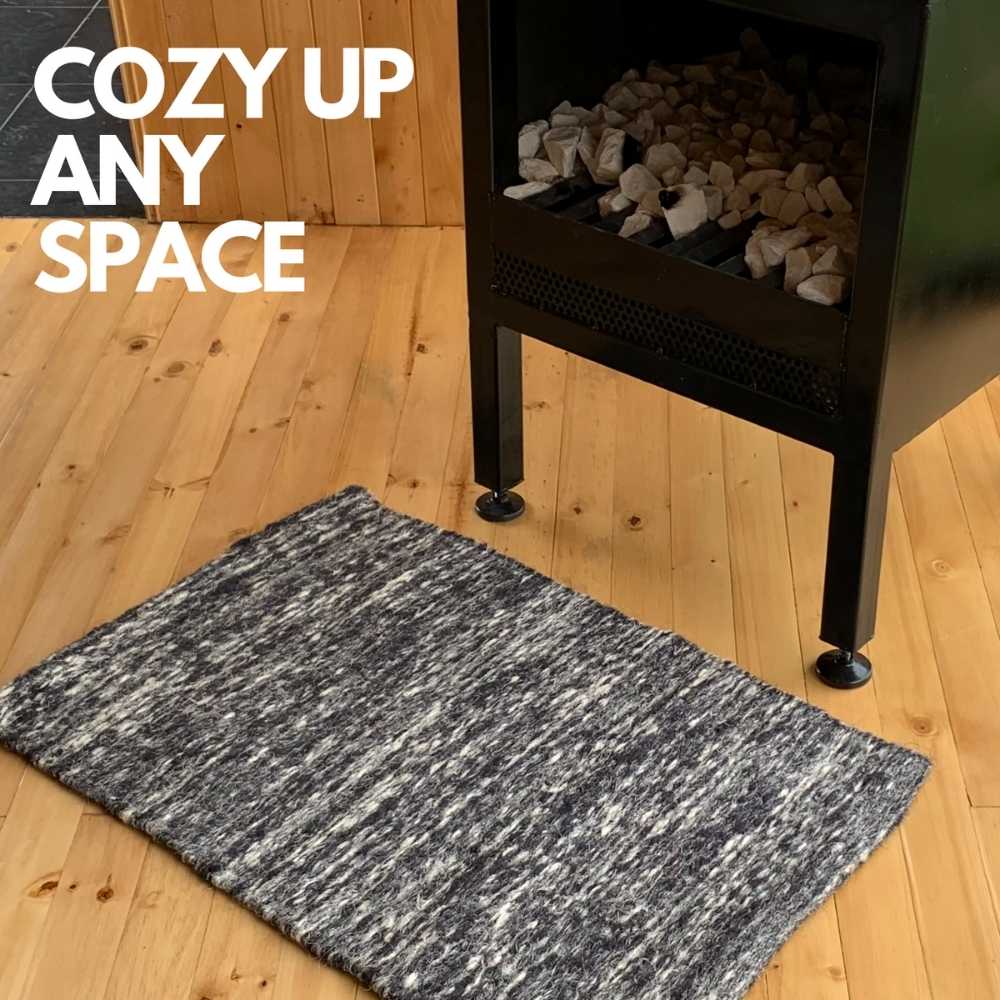 Black Sisal Rug Fire Place Indoor Door Mat