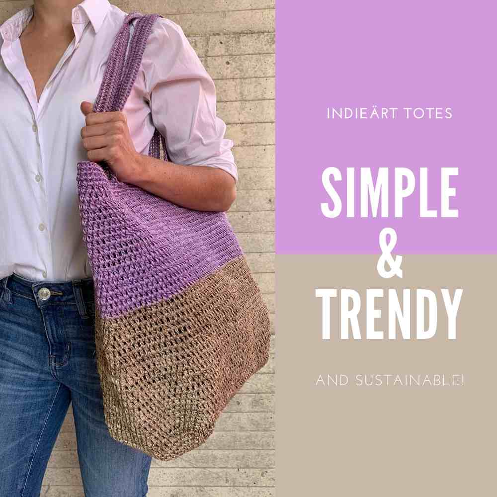 Lilac Boho Tote Sisal Natural Shoulder Bag