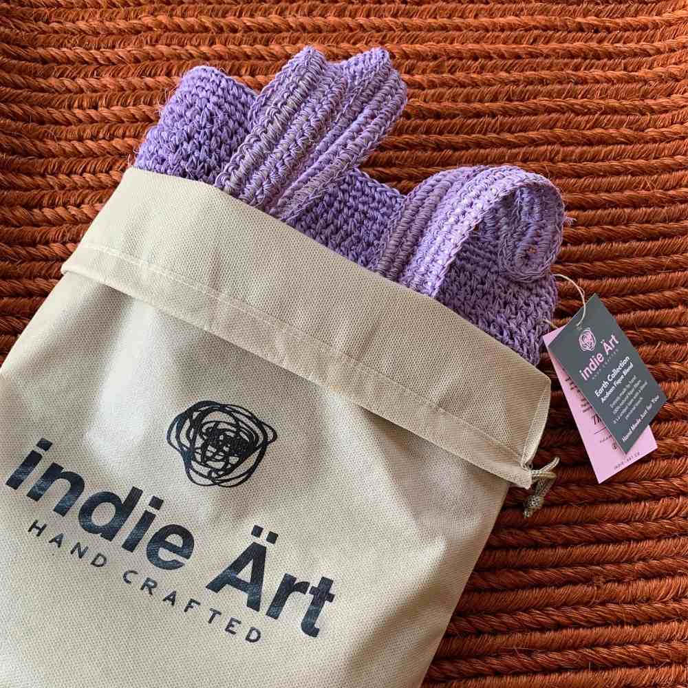 Lilac Boho Tote Sisal Natural Shoulder Bag