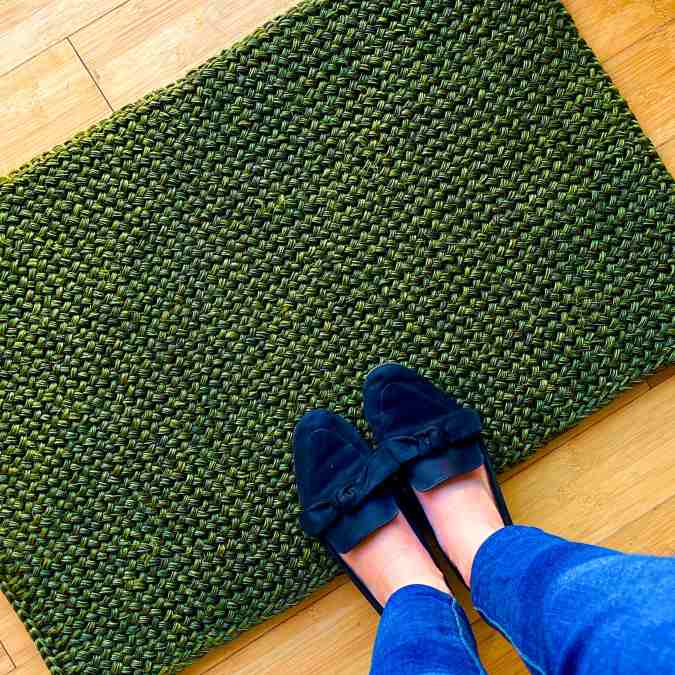 green sisal rug