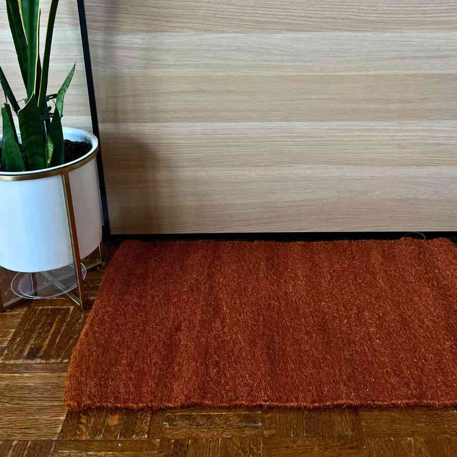terracotta natural rug