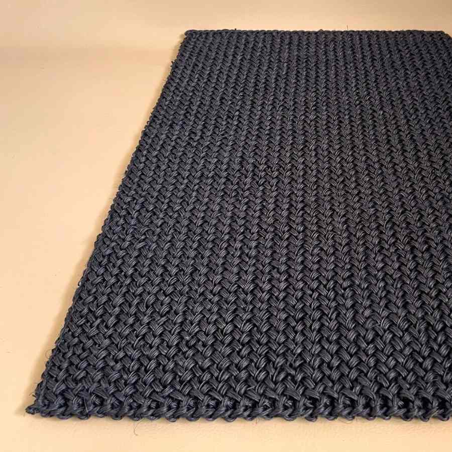 2x4 black sisal rug