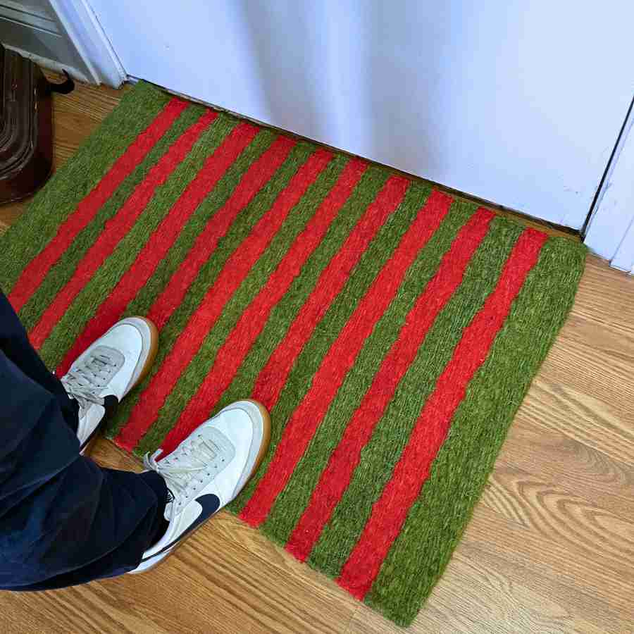 Christmas Stripes Indoor DoorMat