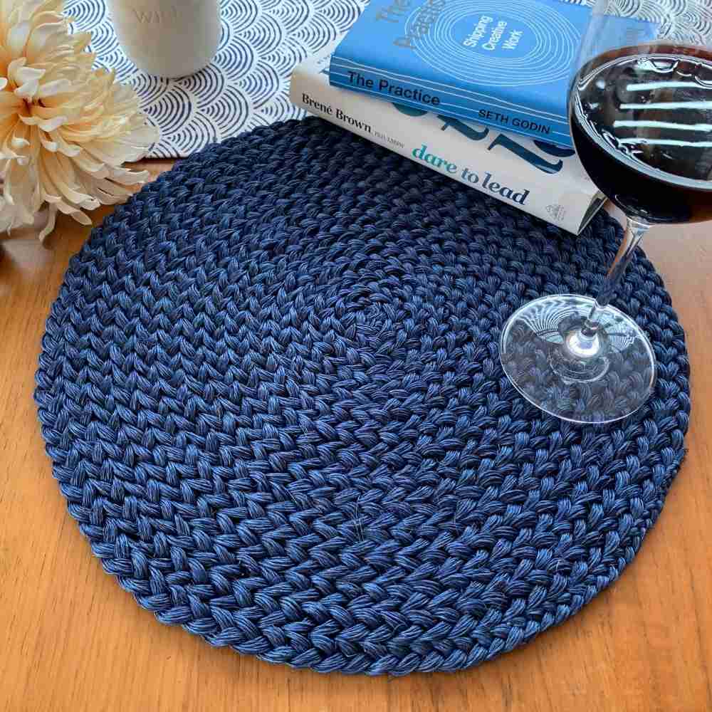 blue placemat
