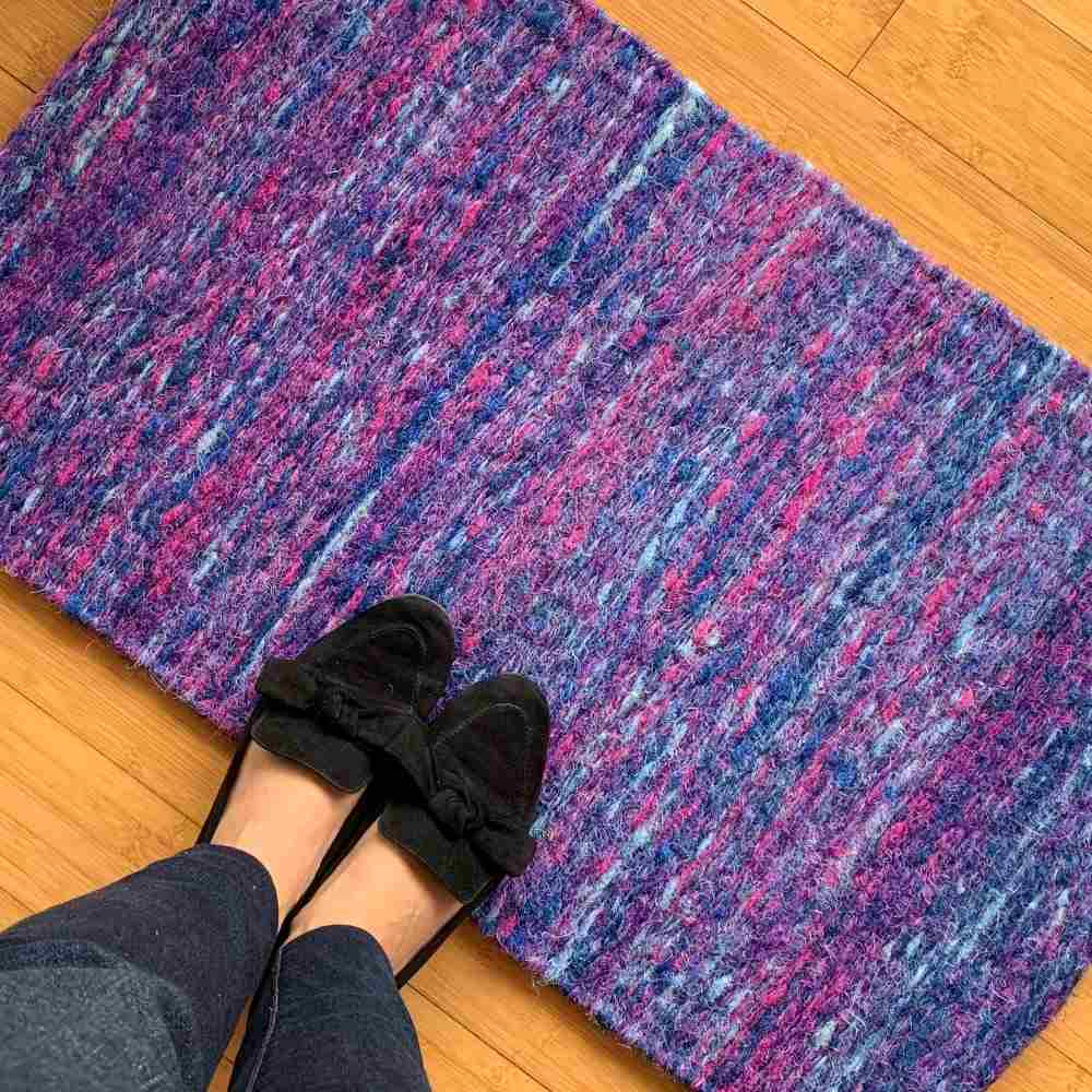 Indoor DoorMat Blueberry Shades - Colorful Sisal Rug | CoffeeRugs