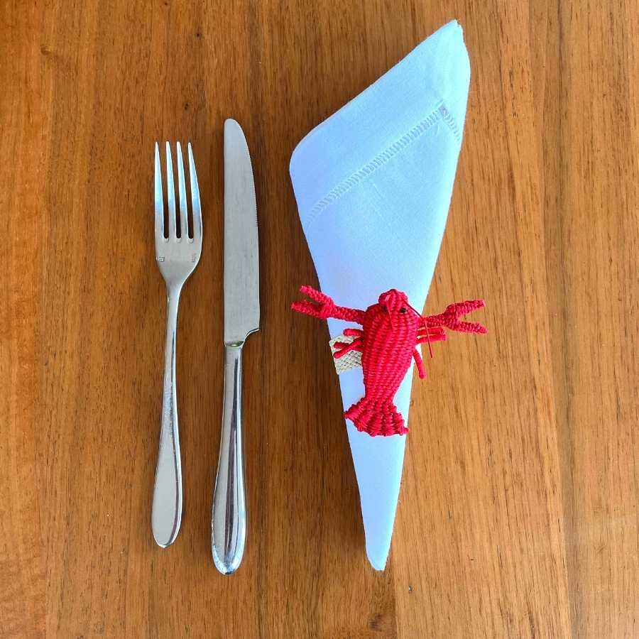 handmade lobster napkin