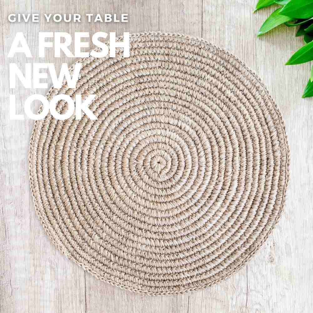 crochet round placemats