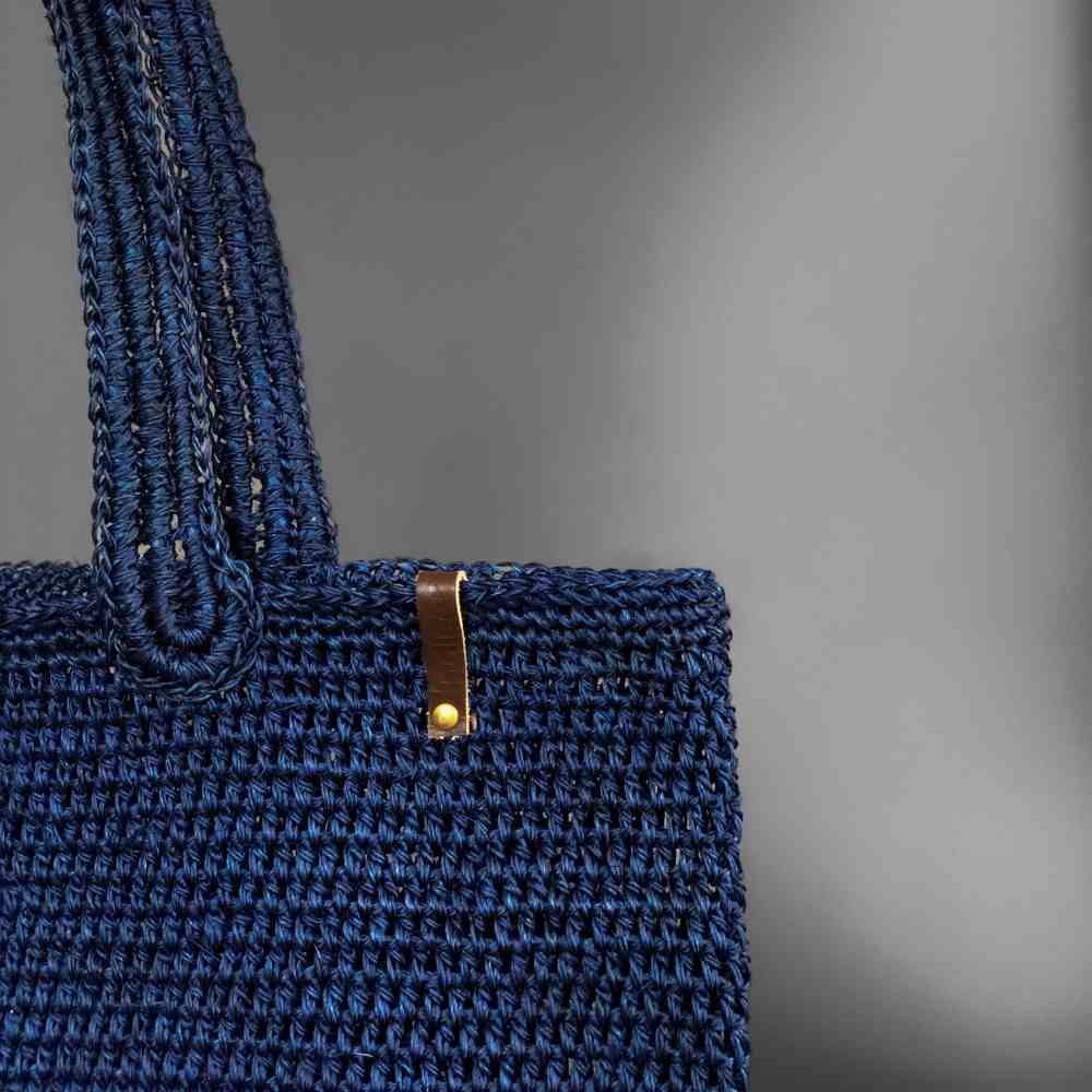 Blue & Copper Boho Tote Shoulder Bag